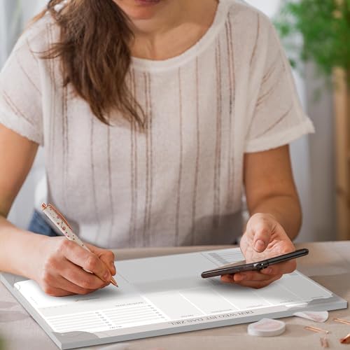 BIROYAL Schreibtischunterlage Papier A3 mit Wochenkalender - 50 Seiten Wochenplaner Block A3 - Schreibunterlage Unterlage Papier mit To Do Liste - Schreibtischunterlage Block im Homeoffice & Büro