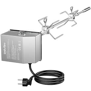 Onlyfire BRK-6045 Edelstahl Grillspieß, Set passt für Weber Spirit 200/300 & Spirit II Serie 200/300 Gasgrills