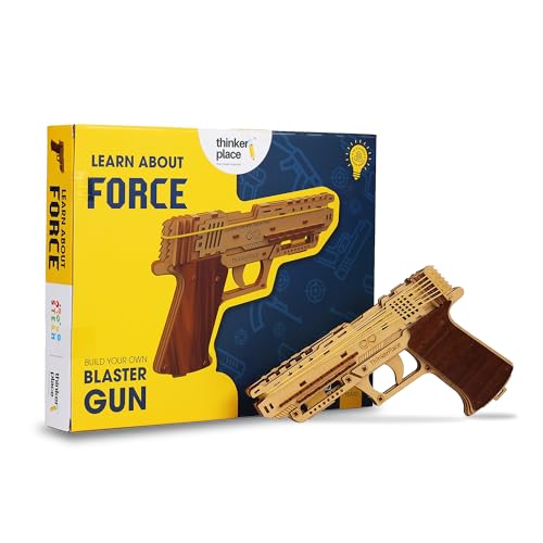 Image of DIY Blaster Gun Toy & Dynamic Target | Build & Play with a Working Blaster Gun | STEM Educational Toy for Kids Age 8, 9, 10, 11+ Years | Science & Learning