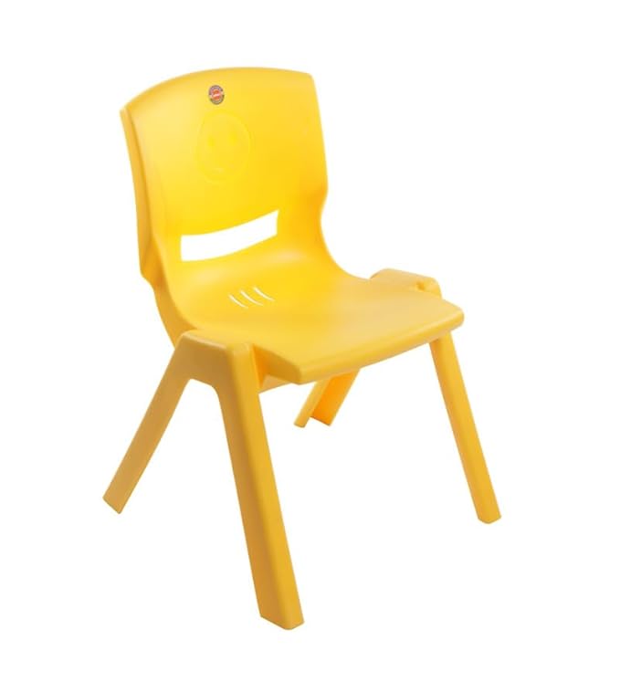 Cello Rock Comfortable Kids Chair with Backrest for Study Chair|Play|Dining Room|Bedroom|Kids Room|Living Room|Indoor-Outdoor|Dust Free|100% Polypropylene Stackable Chairs, Yellow at Rs. 641