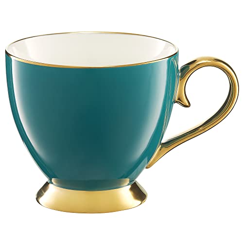 AMBTION Kaffeebecher Porzellan groß 400ml große Tasse auf Füß XXL...