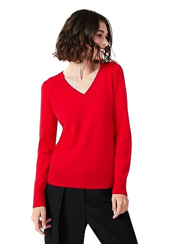 Image of Style Republic Women's 100% Pure Cashmere V-Neck Pullover Sweater | Lightweight Tops, Ultra Soft Feel, Naturally Breathe, Easy Layering, All Day Comfort Wear, Easy Care, Hand Wash Only