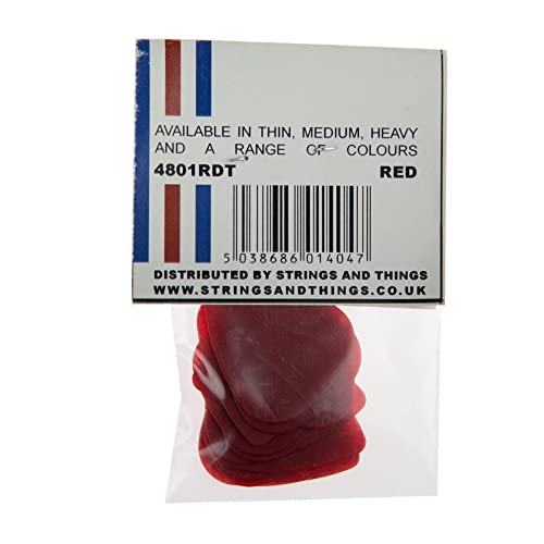 Picato Lot de 12 médiators fins Rouge - Les Beatles, Paul McCartney, John Lennon, RIngo Starr, George Harrison Picato Lot de 12 médiators fins Rouge – Image 3