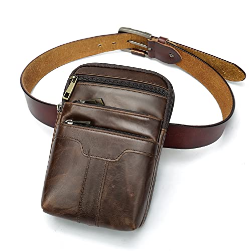 Cell Phone Shoulder Holster Leather Men, Sling Shoulder Messenger Bag Crossbody Waist Pack Belt Clip Chest Bag4