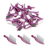 Confezione da 50 cunei dentali a matrice sezionale, cunei per il restauro dei denti e matrici metalliche per procedure molari e premolari, kit di strumenti ortodontici (viola)