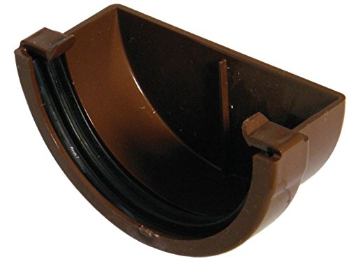 FloPlast76mm (External Stopend) Miniflo Guttering for shed, Porch, Conservatory, Out Building, etc Full Range Brown. NOT for Normal House guttering - Smaller