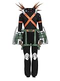 Micotaku My Hero Academia Men’s Katsuki Bakugo Cosplay Costume Set Anime Bodysuit Outfit Suit Halloween Party