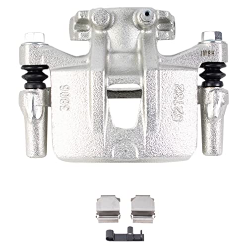 Image of TRQ Rear Brake Pad and Rotor Set Ceramic Solid Rotors Calipers