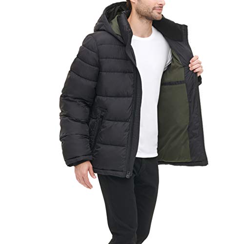 Image of LEVI'S Men's Mid-length Quilted Performance Hoody Puffer Jacket