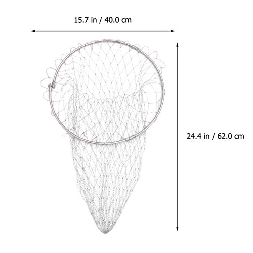Clispeed 1 rede de pesca de aço inoxidável resistente a rasgos, rede de pesca dobrável, rede de pesc