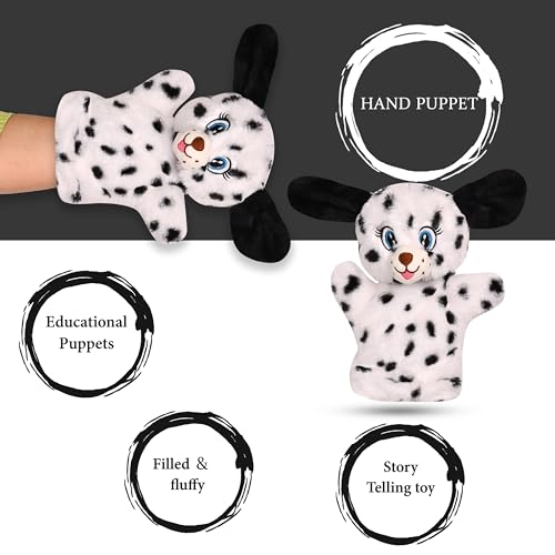 Image of Besties Dog Hand Puppets for Kids - Soft Hand Puppets for Kids, Story Telling Puppet for Kids, Hand Puppet Toy, Plush Animals Hand Puppet Toys, Fun Play Learning Toys - Multicolor (Dog)