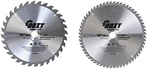 Ainfox 10-inches 32 tooth/60 tooth Circular Miter Saw Blade, Metal Sliver for Table Saw