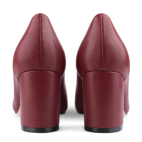 Image of JOY IN LOVE Women's Pointed Toe Chunky Block Heel Pumps
