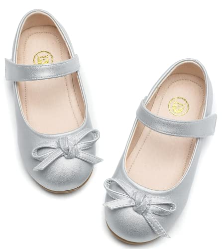 Girl's Dress Shoes Cute Bow Mary Jane Ballet Flats School Shoes for Toddler/Little Kid/Big Kid