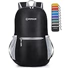 ZOMAKE Ultra Lightweight Hiking Backpack 20L, Packable Small Backpacks Water Resistant Daypack for Women Men(Black)