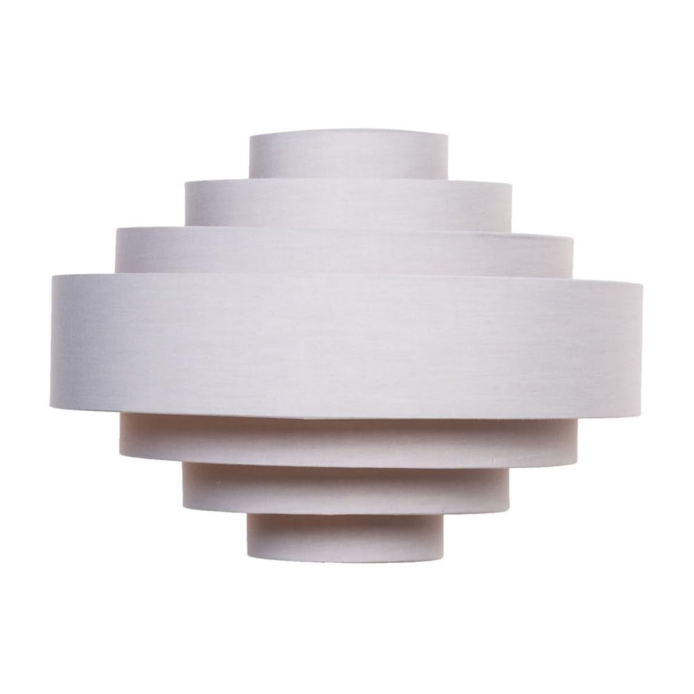 MiniSun | Modern Grey and Copper 7 Tier Pendant Drum Light Shade | Pendant Lights, Home Décor & Improvement Essential | 45cm Shade Width