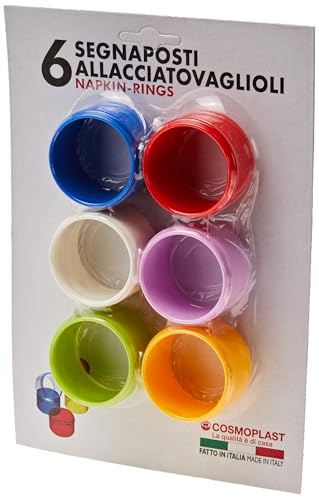 COSMOPLAST Lot de 6 Porte-Serviettes en Plastique