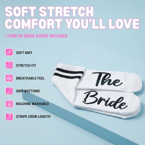 Image of Funky Junque Bride Crew Socks, Bachelorette Wedding Party Gift