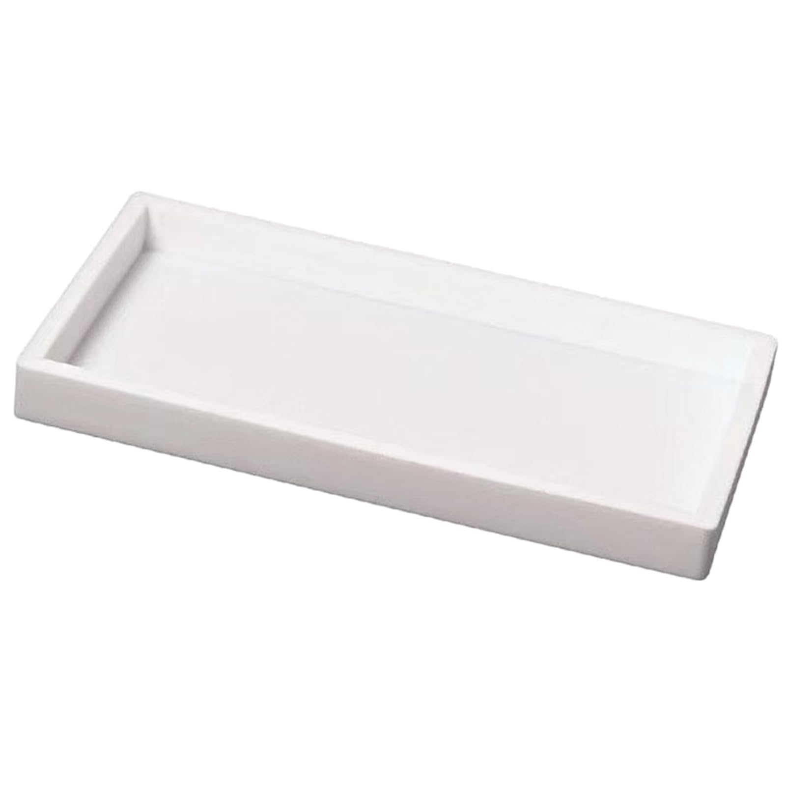Elnwnnkc White Perfumes Silicone Tray For Bathroom Kitchen Countertop Storage Pallet Non Slip Jewelry Tray Makeup Dispenser Silicone Storage