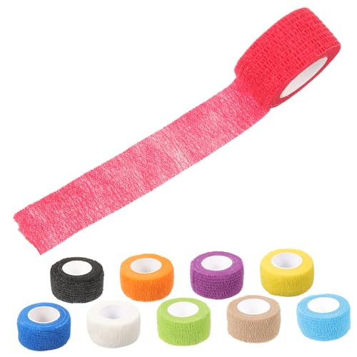 Didiseaon 10 Pack Self Adhesive Elastic Bandages Non-Woven Sports Tape Wraps for Wounds