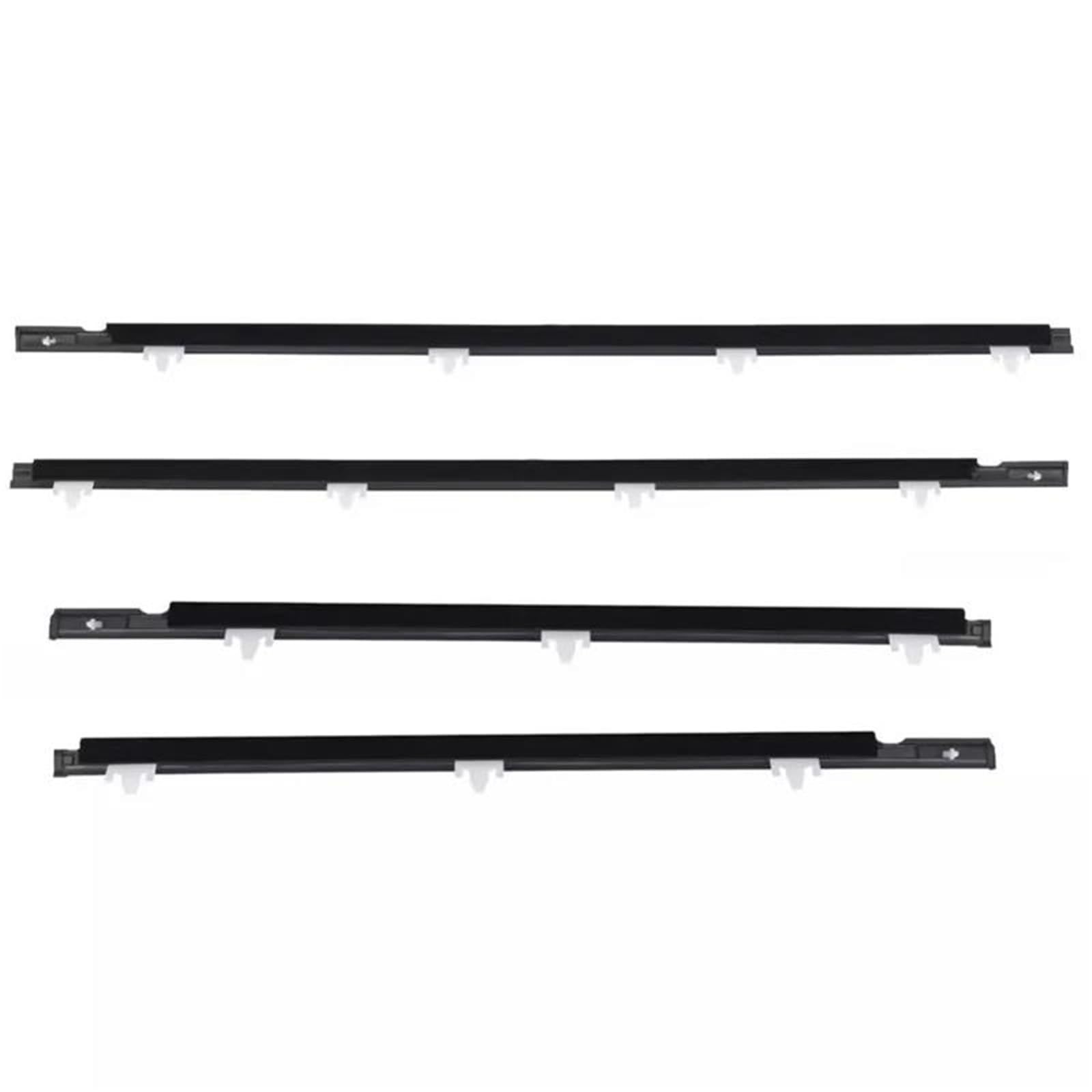 4Pcs Car Window Sealing Strip for Nissan for Sentra for Sunny B13 4D Sedan Side Glass Weatherstrip Waterproof Rubber Belt Exterior Belt