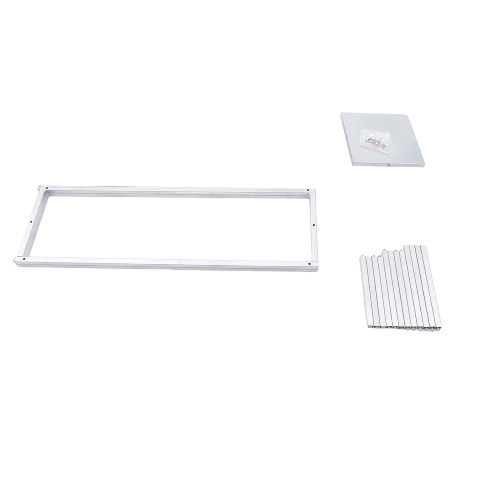 Soporte para flores de metal plateado (24 x 24 x 80 cm)
