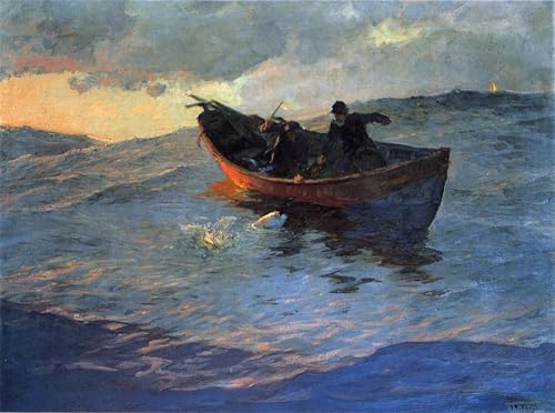 Toile Edward Potthast Lutte pour la prise 60x90cm de salon