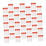 FIXOSHEE 100 Stück Probenbecher mit Schraubdeckel Luftdichte Urin und Stuhlprobenbehälter Auslaufsichere Testbecher für Labor und Medizinische Analyse Zufällige Farben Zufällige Farbe