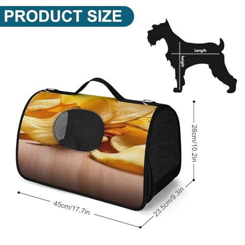 Sac de transport pour chat portable imprimé frites extérieur