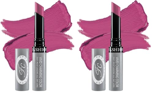 Image of FASHION COLOUR Kissproof Non Transfer Lipstick | Water Resistant & Smudge Proof | Non-Drying | Lightweight | Long Stay Upto 15Hrs | Barbie Pink (Pack of 2)