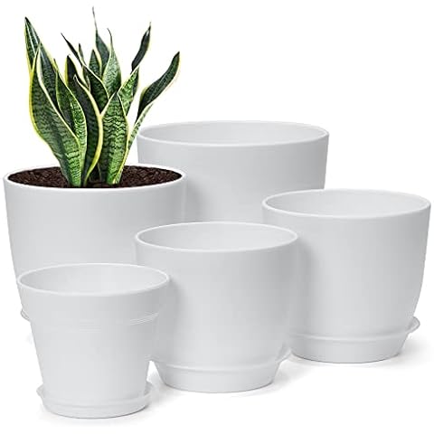 FHWTY 7 Pack Plastic Plant Pots Cover