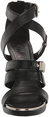 DKNY Women's Essential Open Toe Fashion Pump Heel Sandal Heeled, Black, 6 | Image 1