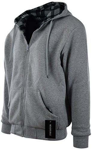 Image of ChoiceApparel Mens Full Zipper Fleece Basic Hoodie with Lining