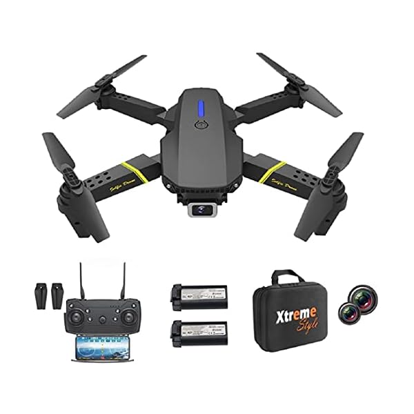XTREME STYLE XS-189 Mini Drohne mit 4K Dual Kamera und Hindernis Vermeidung. 50x D-Zoom. 2 Akkus, 40 min Flugzeit. 100m…