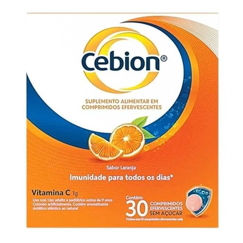 Cebion Vitamina C Efervescente com 30 Comprimidos Sabor Laranja