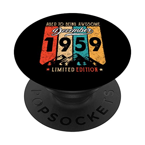 63 Years Old Vintage December 1959 Funny 63rd Birthday PopSockets PopGrip Intercambiabile