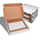 Corrugated Shipping Boxes 12x9x2Inches, 30Pack Kraft Cardboard Literature Mailers, Durable Small Business Mailing Boxes for Packaging & Shipping Supplies, White,Shipping boxes made from recycled paper