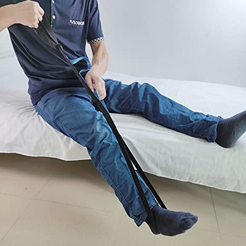 Leetye Mei Multi-Loop Leg Lifter Strap,Mobility Lift Leg Raiser Aids For The Elderly, Lifting Legs Up Straps For Seniors/Adults/Handicap/Knee And Hip Rehabilitation Support (2P, Blue) #TOP1