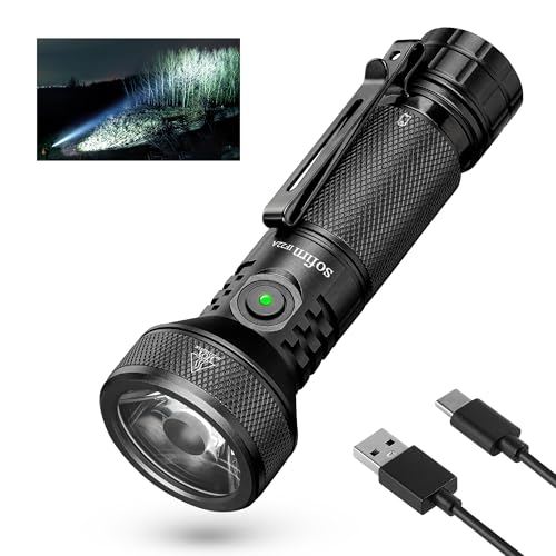 Sofirn IF22A Taschenlampe Led Aufladbar 697M, 2100 Lumen Extrem Hell EDC Taschenlampe Batterie mit USB C, 6 Modi, IPX8 Wasserdicht, Armband, Bidirektionale Klemme für Angeln, Wandern, Notfälle