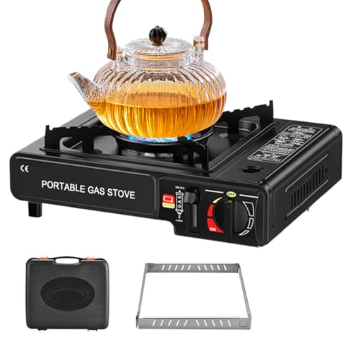 Duroecsain Estufa Portátil Para Camping | Estufa Portátil Para Cocina Al Aire Libre,Quemador Para Preparar Platos, Superficie De Cocción Para Comidas Exteriores En Senderismo, Hogar, Apartamento,
