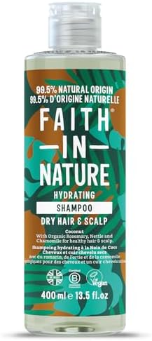 Faith In Nature Shampoo Biologico al Cocco, Idratante per Capelli e Cuoio Capelluto Secchi, Vegano e Cruelty Free, Senza SLS, Siliconi o Parabeni, 400 ml