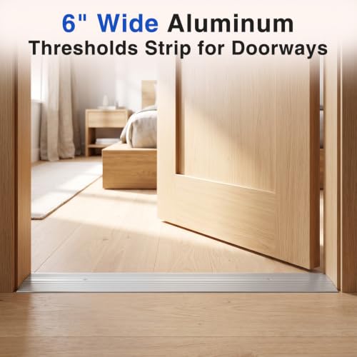Image of Zonon 1 Pcs Aluminum Door Threshold 6 inch x 48 inch Anti-Slip Threshold Strip