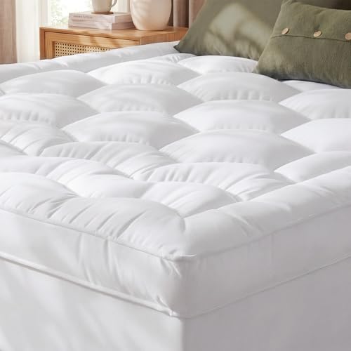 Homkdom Queen Mattress Topper for Back Pain & Hip Relief, Cloud-Like Pillow Top Memory Foam Mattress...