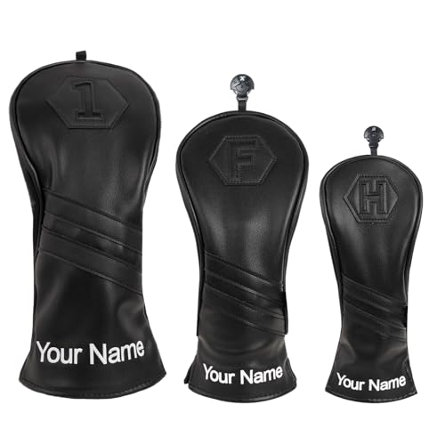 Customizable Striped Golf Headcovers Set
