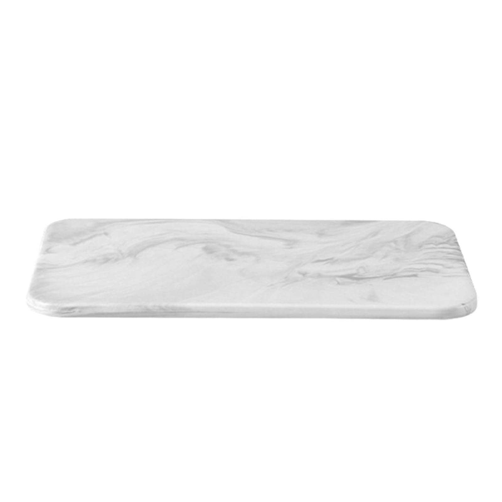 Plateau de service en céramique effet marbre pour présentation soignée