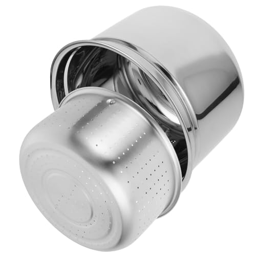 FUNOMOCYA 1Juego Olla Arrocera Interior Inoxidable con Cesta Vaporera y Bandeja de Cocción al Vapor para Cocinas Eléctricas Cocción y Saludable