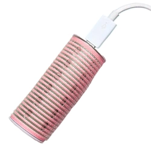 Mini rizador eléctrico para el cabello, de cerámica, recargable, con USB, para un estilo rápido | Pequeña de rizado portátil para mujeres, niñas, viajes, strumen