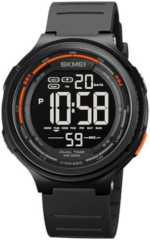 Relógio Masculino esportivo militar multifuncional digital com mo...