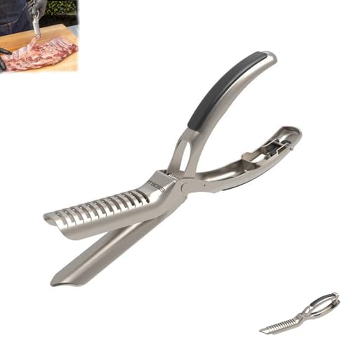 Remover Stainless Steel Tool Kit, The Ultimate Rib Prep Tool for Bbq Enthusiasts, Pro Series Rib Membrane Remover, Ergonomic Effortless Skinner, for Trimming Fat, Poultry & Beef (1Pcs)