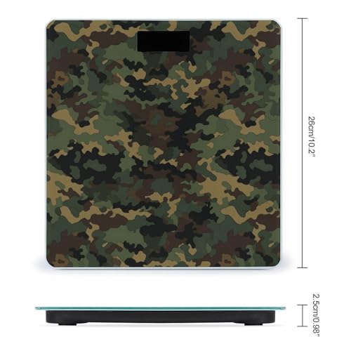 Báscula digital con patrón camuflaje para baño 400 lb miniatura 2